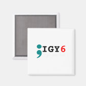 Semicolon Ik heb je CK zelfmoordbewustzijn Magneet (Voorkant / Achterkant)