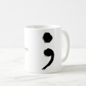 semicolon koffiemok (Voorkant rechts)