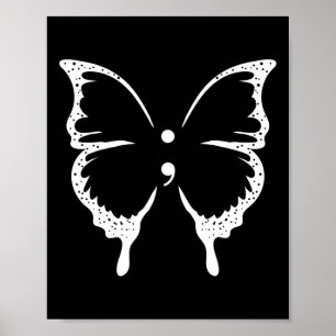 Semicolon Mental Health Awareness Poster