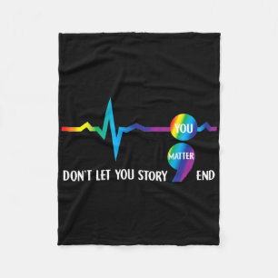 Semicolon Mental Health Awareness Suicide Preventi Fleece Deken