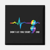 Semicolon Mental Health Awareness Suicide Preventi Magneet (Voorkant)