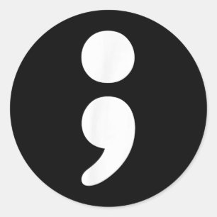 Semicolon Mental Health's Awareness Month Ronde Sticker