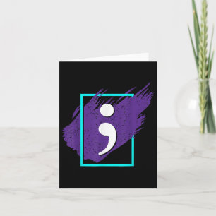 Semicolon Shirt Suicide Awareness Mannen Shirt Gif Kaart