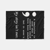 Semicolon Suicide Prevention Awareness Fleece Deken (Voorkant (Horizontaal))