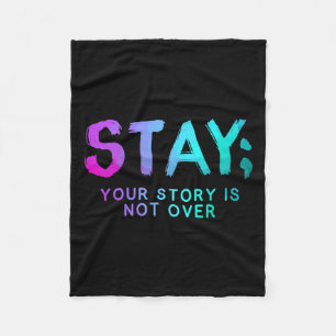 Semicolon Suicide Prevention Awareness Month Fleece Deken