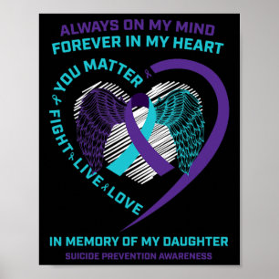 Semicolon ter nagedachtenis van dochter zelfmoord poster