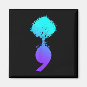 Semicolon Tree Suicide Prevention Awareness Magneet