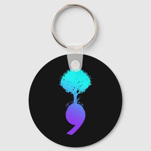 Semicolon Tree Suicide Prevention Awareness Sleutelhanger (Voorkant)