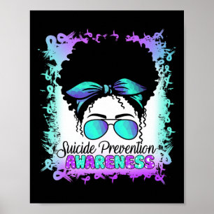 Semicolon Zelfmoord Blauwgroen Paars Zelfmoordprev Poster
