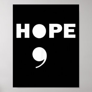 Semicolon zelfmoordbewustzijn voor een mentale sup poster