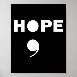 Semicolon zelfmoordbewustzijn voor een mentale sup poster