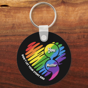 Semikolon LGBTQ Suïcidepreventie Mentale Gezondhei Sleutelhanger