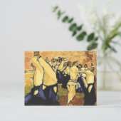 Séminaire Aikido ocre et noir carte postale (Debout devant)