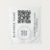 Seminar Party Event QR Code Logo Tekstachtergrond Wandkleed (Voorkant)