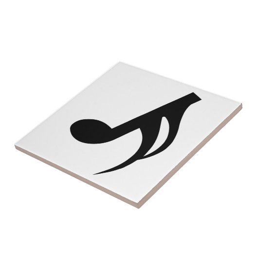 Semiquaver Musical Note Tegeltje (Zijkant)