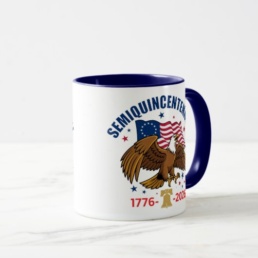 Semiquincentennial Bald Eagle Mug (Devant droit)