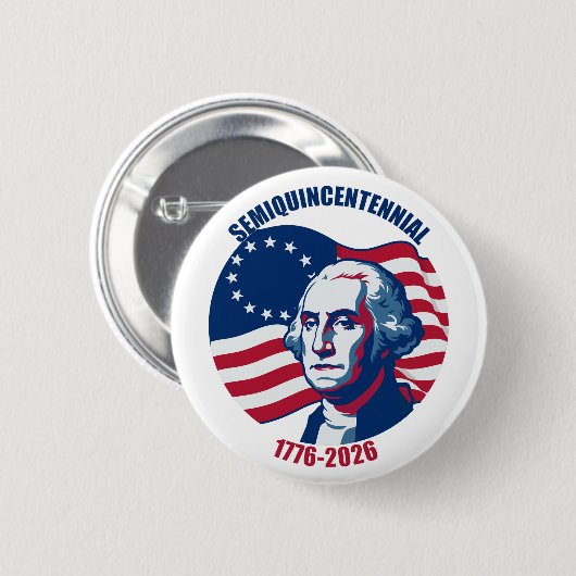 Semiquincentennial George Washington Button (Voorkant /achterkant)