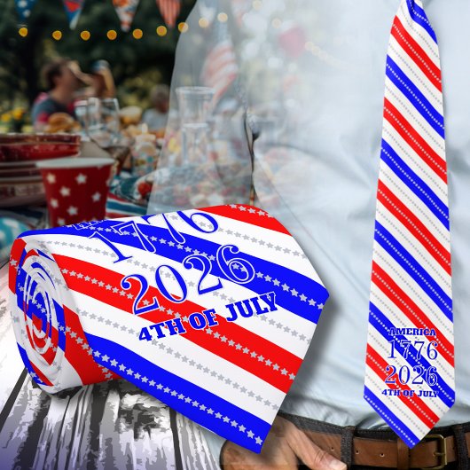 Semiquincentennial Stars & Stripes 1776-2026 Stropdas