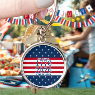Semiquincentennial Stars Stripes Amerika 1776 2026 Sleutelhanger