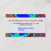 SemiSonic 3D Dichroic Glass Tech Geek Computer Visitekaartje (Achterkant)