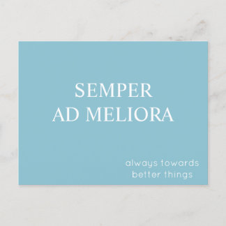 Semper ad Meliora Latijnse citaat Turquoise Briefkaart