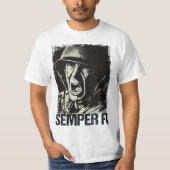 ✪ SEMPER FI ✪ altijd trouwe veteraan Soldaat T-shirt (Voorkant)