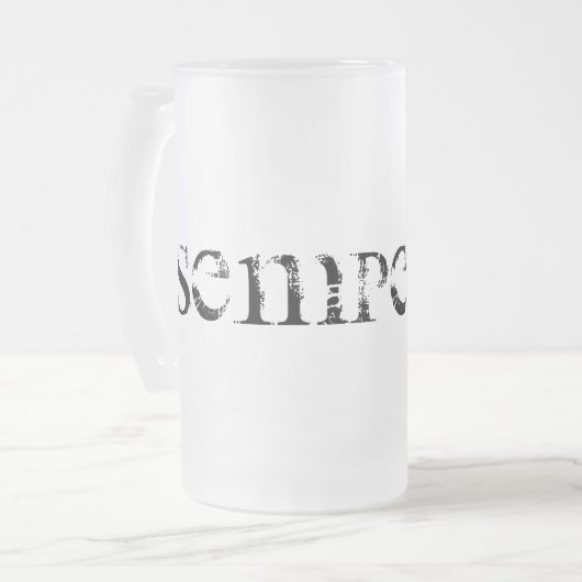Semper-Fi-Mok Matglas Bierpul (Voorkant links)
