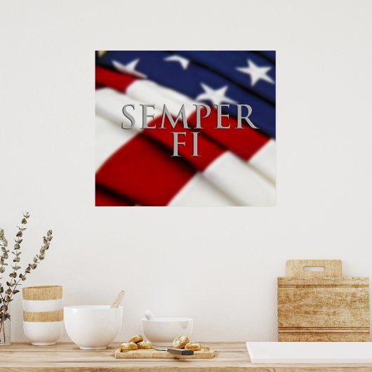 Semper-Fi-Poster Poster (Keuken)