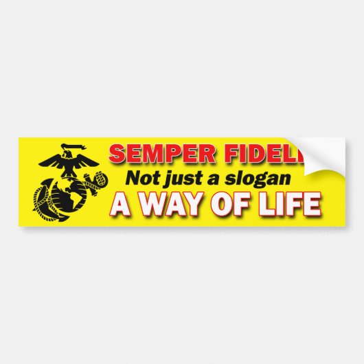 Semper Fidelis a Way of Life Bumpersticker (Voorkant)