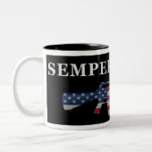Semper Fidelis M16 Coffee Mok zwart (Links)