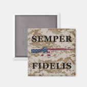 Semper Fidelis M16 Magnet Tan (Recto/Verso)