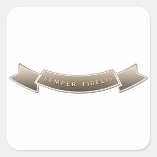 Semper Fidelis Vierkante Sticker