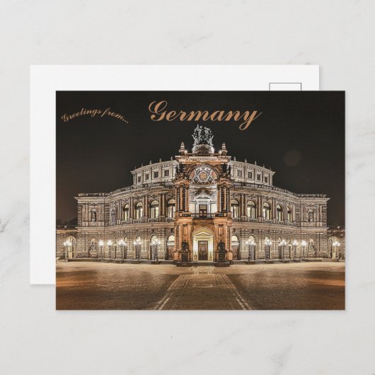 Semperoper Dresden Duitsland Briefkaart (Voorkant / Achterkant)