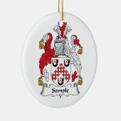 Semple Family Crest Keramisch Ornament (Rechts)