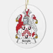 Semple Family Crest Keramisch Ornament (Links)