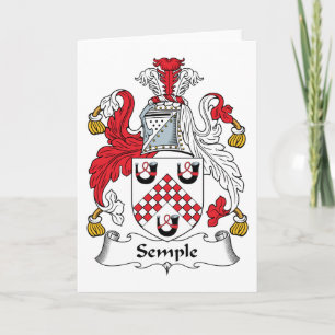 Semple Family Crest Notitiekaartje