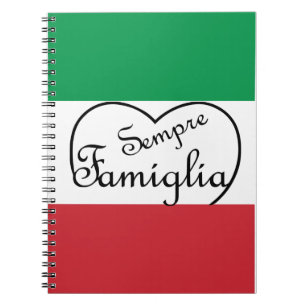 Sempre Famiglia Italy "Always Family" Heart Notitieboek