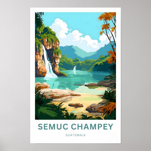 Semuc Champey Guatemala Travel Print (Voorkant)