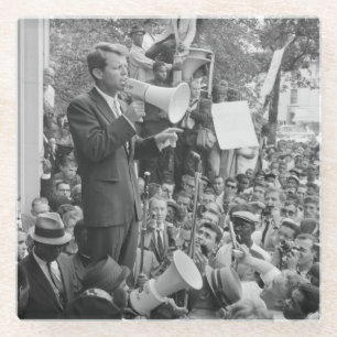 Sen. Robert Kennedy Campagne voor Amerikaans Presi Glazen Onderzetter