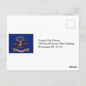 Senator John Hoeven Briefkaart (Achterkant)