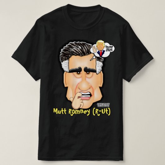 Senator Mitt Romney- Bubba's Toon T-shirt T-Shirt (Design voorkant)