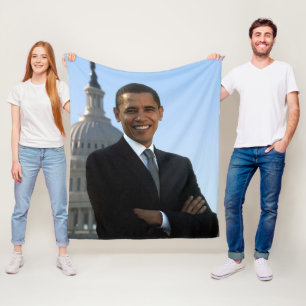 Senator Portrait, Amerikaans President Barack Obam Fleece Deken
