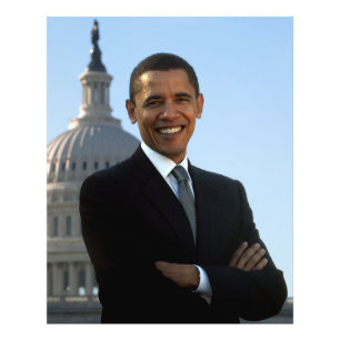 Senator Portrait, Amerikaans President Barack Obam Foto Afdruk