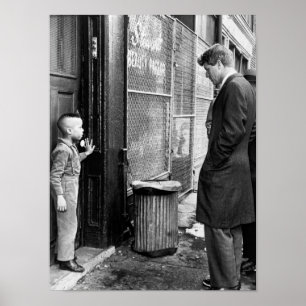 Senator Robert Kennedy praat over onderwijs Poster