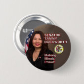 Senator Tammy Duckworth Illinois Pride Button (Voorkant /achterkant)