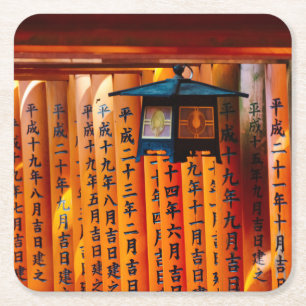 Senbon Torii, Fushimi Inari-schrijn Vierkante Kartonnen Onderzetter