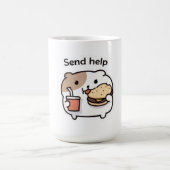 Send Help Funny Coffee Mug – Relatable Stress Meme (Centre)