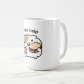 Send Help Funny Coffee Mug – Relatable Stress Meme (Devant droit)