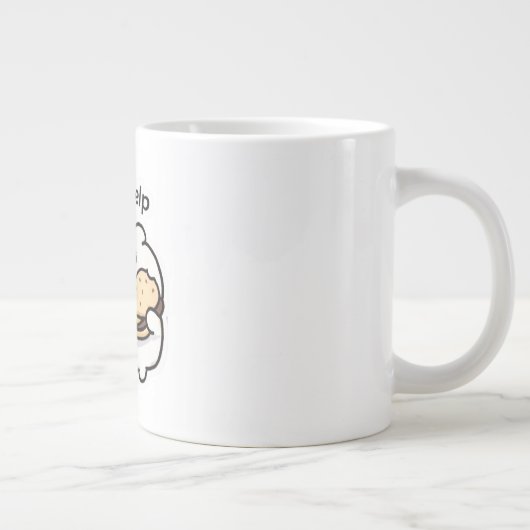 Send Help Funny Coffee Mug – Relatable Stress Meme Extra Grote Beker (Rechts)