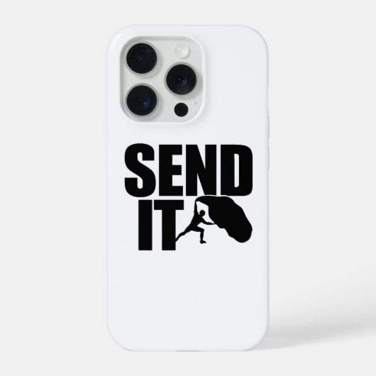 Send It Climbing Logo – Laat het avontuur los! iPhone Hoesje (Achterkant)